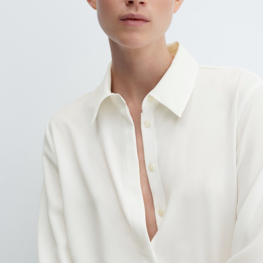 Mango Elegant White Blouse - Picture 2 of 6